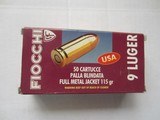 FIOCCHI 9MM LUGER FMJ 3 BOXES AVALIBLE - 1 of 2