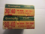 REMINGTON
FACTORY LOADED 30-40 KRAG
TWO FULL BOXES - 2 of 5