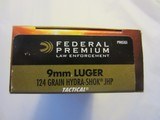 FEDERAL PREMIUM HYDRA SHOCK LAW ENFORCEMENT 9MM LUGER - 2 of 2