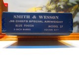 SMITH & WESSON MODEL 37 SQUARE BUTT AS NEW IN BOX 38 SPECIAL - 9 of 10