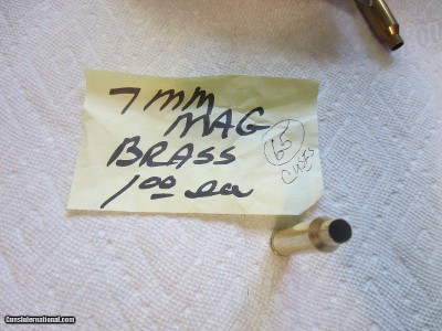 7MM REMINGTON MAG ONCE FIRED BRASS 65 CASES