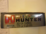 FACTORY HORNADY PRECISION HUNTER 178 GRAIN FULL BOX 30-06 - 1 of 1