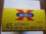 WESTERN SUPER X 45 AUTO 230 GR FMC 50 ROUNDS - 1 of 1