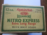 REMINGTON KLEANBORE NITRO EXPRESS 12GA((00)) BUCK SHOT - 1 of 1