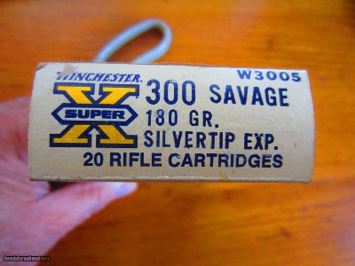 WINCHESTER SUPER X 300 SAVAGE AMMO
180 GRAIN SILVER TIP
