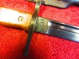 JAP MODEL 30 BAYONET WITH LEATHER FROG AND BLUED BLADE - 5 of 10