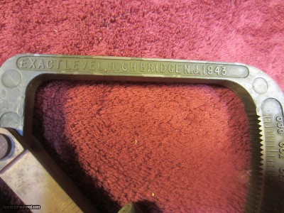 CLINOMETER MACHINE GUN M1917 EXACT LEVEL HIGH BRIDGE N.J. 1943 MARKED - Image 6 of 6