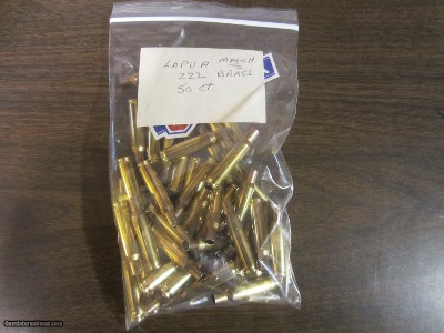 Lapua Match 222 Brass 50 Count Unprimed