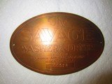 SAVAGE BRASS
PLATE MARKED SAVAGE - 3 of 3