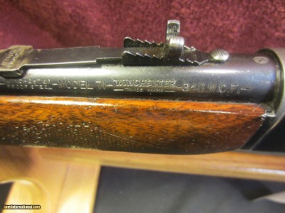 WINCHESTER MODEL 71 DELUXE PRE WAR 348 WIN CALIBER - Image 6 of 12