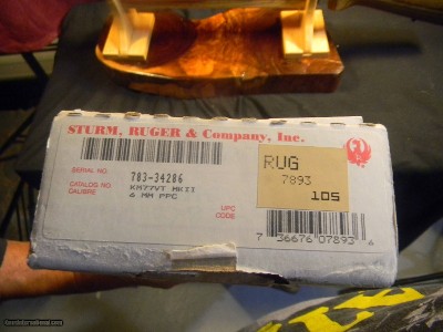 RUGER MODEL KM77VT MK 11 CALIBER 6MM PPC NEW IN BOX - Image 11 of 12