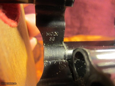 SMITH & WESSON MODEL 36 NO DASH CALIBER 38 SPECIAL - Image 9 of 9