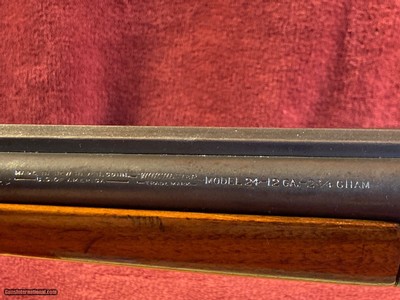Winchester Shotgun Model 24 Double Barrel 12ga - Image 12 of 17