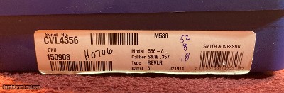 Smith & Wesson Model 586-8 .38/357 6