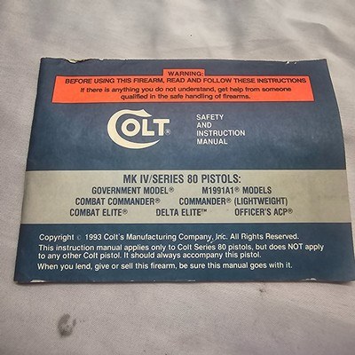 COLT COMBAT ELITE SEMI AUTO PISTOL - Image 9 of 12