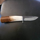 Custom Caribou Creek Knives HHandmade Fixed Blade – Hammered Finish