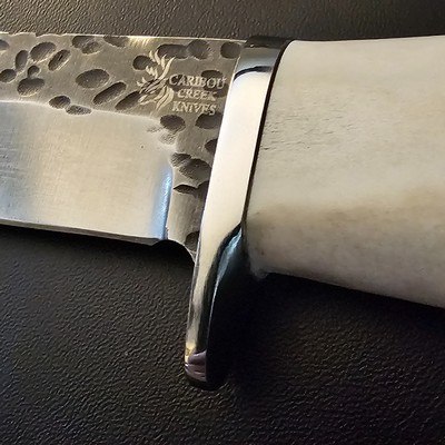 Custom Caribou Creek Knives HHandmade Fixed Blade – Hammered Finish - Image 4 of 8