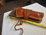 Boss Leather Western Toolled Leather Single Action Holster - Image 6 of 9