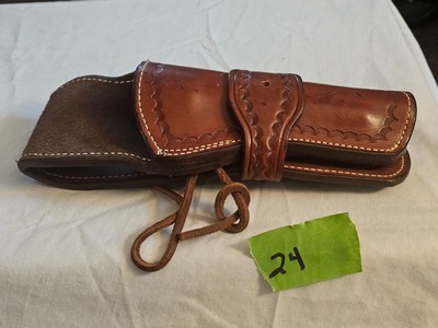 Boss Leather Western Toolled Leather Single Action Holster - Image 1 of 9