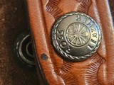 Boss Leather Western Toolled Leather Single Action Holster - Image 5 of 9