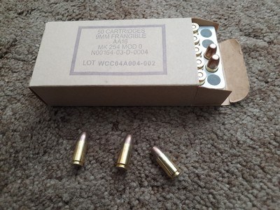 AA16 MK 254 MOD 0 9mm 90gr Frangible US - Image 1 of 2
