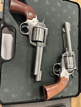 Ruger Blackhawk AND Superblackhawk Bisley stainless revolvers, 44 mag & 45 LC