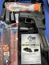 GLOCK 26 G26 BABY GLOCK CUSTOM LETTERS NIGHT SIGHTS31 ROUND MAGAZINE - 1 of 7