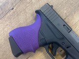 GLOCK 43 g43 with soft case stylish purple hogue grip - 6 of 7