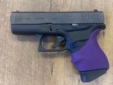 GLOCK 43 g43 with soft case stylish purple hogue grip - 2 of 7