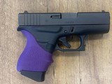 GLOCK 43 g43 with soft case stylish purple hogue grip - 5 of 7