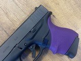 GLOCK 43 g43 with soft case stylish purple hogue grip - 3 of 7