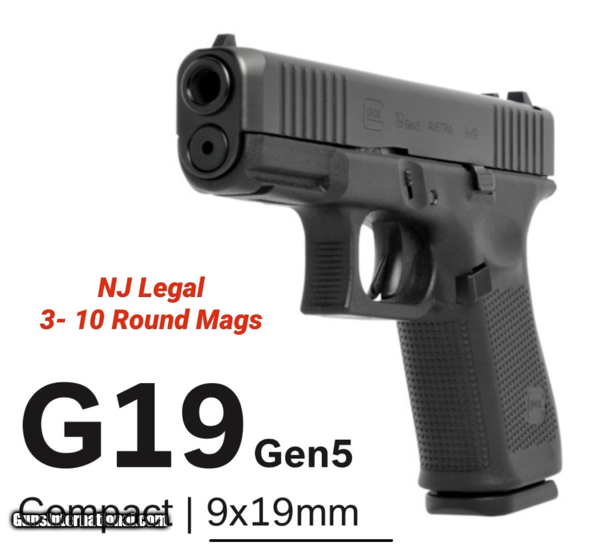 GLOCK 19 G19 Gen 5 10 Round Mags