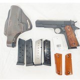 ROCK ISLAND 1911 GI Standard FS w/2 Grip Sets, Leather Holster, 5 Mags - 1 of 4