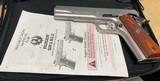 RUGER SR1911 Stainless Steel / Wood Grips - 2 of 7