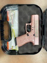 GLOCK 43X Custom Engraved Glock & Roses Handgun 3.41 Barrel - 1 of 7