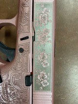 GLOCK 43X Custom Engraved Glock & Roses Handgun 3.41 Barrel - 4 of 7