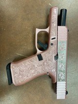 GLOCK 43X Custom Engraved Glock & Roses Handgun 3.41 Barrel - 3 of 7