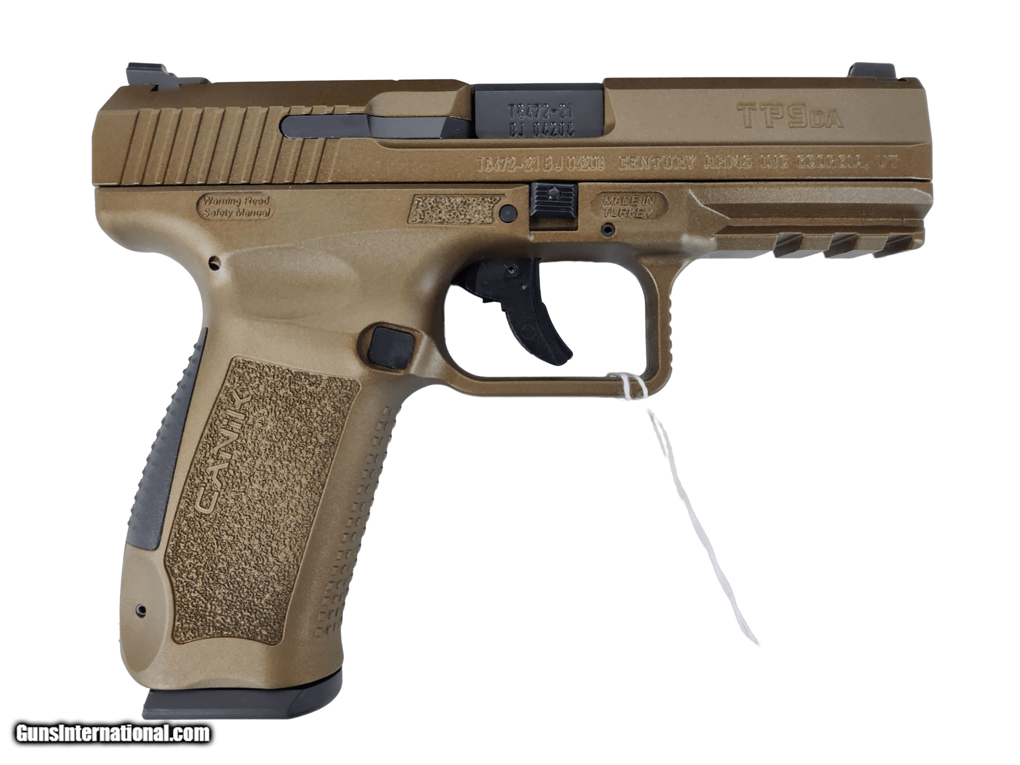 CANIK TP9DA Bronze w/2 Mags, Backstraps, Holster, Cleaning Kit, Hard Case