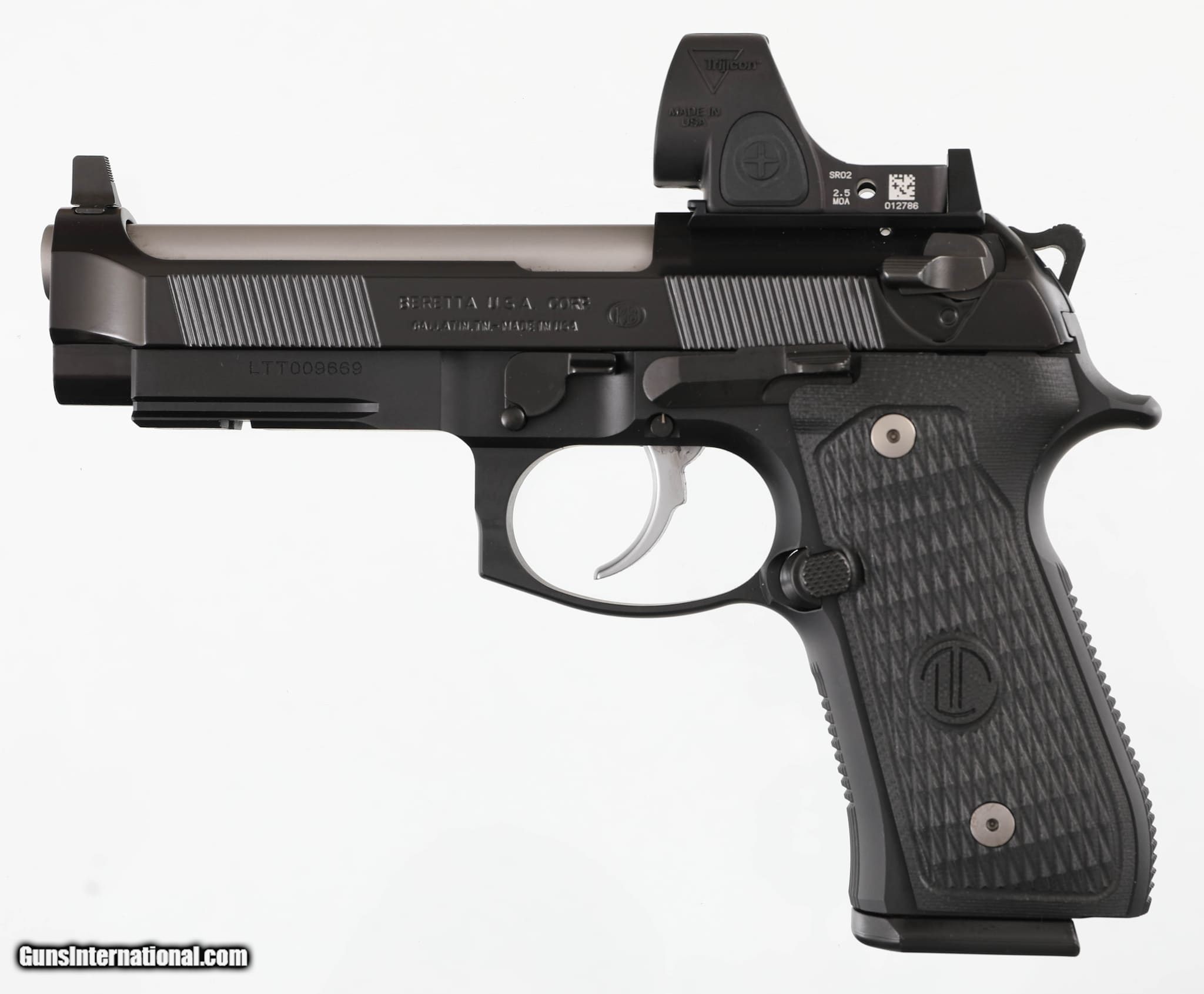 BERETTA 92G ELITE LTT LANGDON TACTICAL W/ TRIJICON SRO 2 MAGS AND PAPER ...