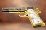 CHARLES DALY - 24K Gold & Black Chrome Plated 1911 - MAYAN AZTEC Engraved - 6 of 7