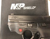 SMITH & WESSON 9mm M&P9 SHIELD M2.0 thumb safety with crimson trace laser - 6 of 7