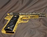 CHARLES DALY - 24K Gold & Black Chrome Plated 1911 - SKULLS & SCROLLS Engraved - 6 of 6