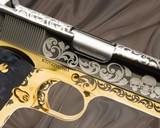 CHARLES DALY - 24K Gold & Black Chrome Plated 1911 - SKULLS & SCROLLS Engraved - 3 of 6