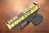 GLOCK 26, 9MM 24K GOLD Plated with Mirror Finish Polishing MAYAN AZTEC Design - 4 of 8