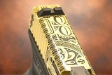 GLOCK 26, 9MM 24K GOLD Plated with Mirror Finish Polishing MAYAN AZTEC Design - 3 of 8