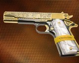 CHARLES DALY - 24K Gold & Black Chrome Plated 1911 - MAYAN AZTEC Engraved - 6 of 7