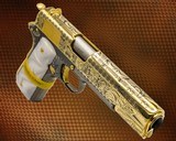 CHARLES DALY - 24K Gold & Black Chrome Plated 1911 - MAYAN AZTEC Engraved - 2 of 7