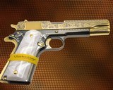 CHARLES DALY - 24K Gold & Black Chrome Plated 1911 - MAYAN AZTEC Engraved - 7 of 7