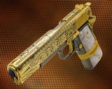 CHARLES DALY - 24K Gold & Black Chrome Plated 1911 - MAYAN AZTEC Engraved - 4 of 7
