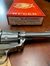RUGER "NEW MODEL" BLACKHAWK STAINLESS W/ ORIGINAL BOX .357 MAG - 1 of 6